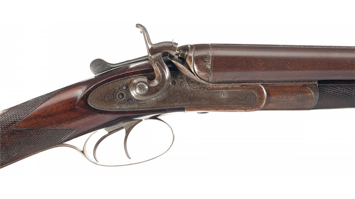 W.W. Greener Damascus Double Barrel Hammer Shotgun