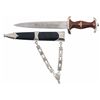 Image 1 : Rare and Exceptional Original Nazi Chained NSKK Dagger with Sheath and Hanger