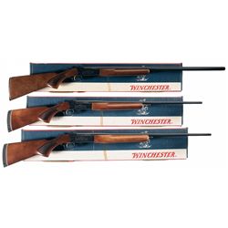 Three Boxed Winchester Single Shot Shotguns