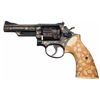 Image 1 : Stunning Engraved and Gold Inlaid Smith & Wesson Model 19-2 Double Action Revolver with Carved Ivory