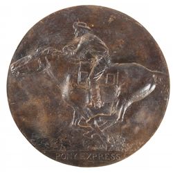 Pony Express Bronze Plaque by Alexander Phimister Proctor