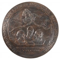 Pony Express Centennial Bronze Plaque by Marian Brackenridge