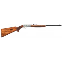 Early Signed Funken Engraved Browning Grade III .22 Caliber Semi-Automatic Rifle with Wheel Rear Sig