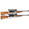Image 1 : Collector's Lot of Two Excellent Early Belgian Browning BAR Semi-Automatic Rifles with Leupold Scope