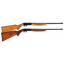 Two Belgian Browning .22 Caliber Semi-Automatic Rifles