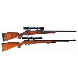 Two Sporting Long Guns with Scopes