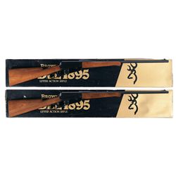 Collector's Lot of Two Boxed Browning Model 1895 Lever Action Rifles