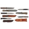 Image 1 : Five World War II U.S. Military Fighting Knives with Sheaths