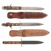 Image 1 : Collection of Three John Ek "Patriotic Knive Maker Knives - Two with Sheaths