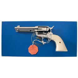 Colt Nickel Plated Single Action Army Revolver with Holster and Box