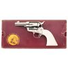Image 1 : Nickel Plated Colt Third Generation Sheriff's Model Single Action Revolver with Ivory Grips and Box