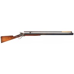 Very Rare Important Unique Factory Special Order Heavy Barrel Scoped Sharps Model 1874 Sporting Rifl