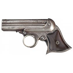 Rare Factory Engraved Remington Elliot Patent 32 Caliber Pepperbox Revolver