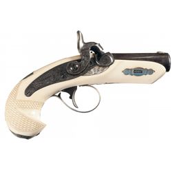 Extremely Rare Ivory Stocked Henry Deringer Philadelphia Percussion Pistol
