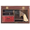 Image 1 : Cased Factory Engraved Brooklyn Arms Slocum Front Loading Pocket Pistol with Raised Carved Ivory Gri