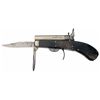 Image 1 : Fine Unwin & Rodgers Non-XLL Knife Pistol with Self Protector Blade Etching and Horn Grips