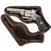 Image 1 : Spectacular Engraved Miniature European Pinfire Double Action Revolver with Fitted Leather Pipe Case