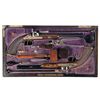 Image 1 : Cased Pair of Engraved European Percussion Target Pistols with Accessories