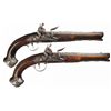 Image 1 : Matching Pair of Ornate Chiseled English Richard Wilson Flintlock Pistols