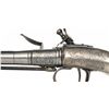 Image 3 : British Queen Anne Style Flintlock Pocket Pistol with Unique Engraved Silver Grip