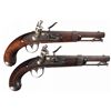 Image 1 : Collector's Lot of Two U.S. Asa Waters Model 1836 Flintlock Pistols