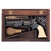 Image 1 : Cased Gustave Young Factory Engraved Colt Model 1855 Sidehammer Pocket Revolver with Ivory Grips