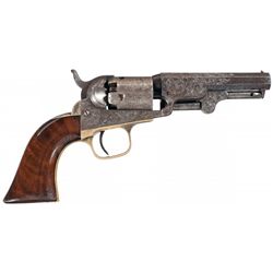 Gustave Young Factory Engraved Colt Model 1849 Pocket Percussion Revolver