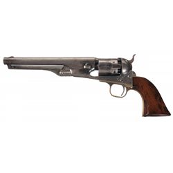 Rare Documented Historic Inscribed Serial Number 3 Colt Model 1861 Navy Revolver with Fluted Cylinde