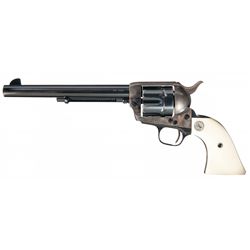 Exceptional First Generation Colt Single Action Army Revolver Documented with Ivory Grips and Factor