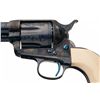 Image 2 : Spectacular Engraved Antique Black Powder Colt Single Action Army Revolver with Ivory Grip