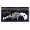 Image 1 : Rare Cased Factory Engraved Colt New Line .22 Caliber Revolver with Gold Inlaid Tortoise Cuff Links