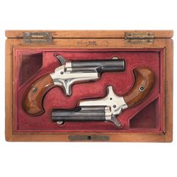 Spectacular Cased Pair of Colt Third Model Thuer .41 Caliber Derringers