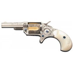 Very Fine Deluxe Factory Engraved Colt New Line Revolver with Pearl Grips