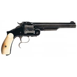 Very Fine Attractive Smith & Wesson Model 3 Second Model Russian Single Action Revolver with Ivory G