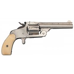 Scarce Smith & Wesson 38 Single Action 3rd Model Mexican Model of 1891 Revolver with Ivory Grips