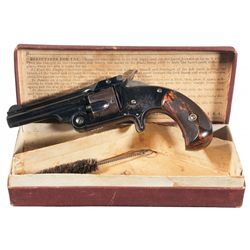 Attractive Smith & Wesson Model 1 1/2 32 Centerfire Single Action Revolver with Rare Red Mottled Gri