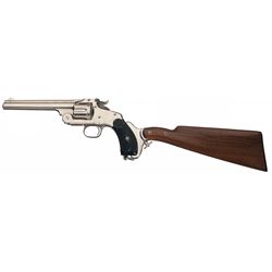 Magnificent Smith & Wesson New Model 3 Single Action Revolver with Shoulder Stock