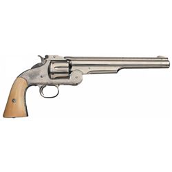 Rare Transitional Smith & Wesson Third Model American Single Action Revolver with Ivory Grips