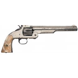 Smith & Wesson Model 3 Second Model American Single Action .44 Henry Rimfire Caliber Revolver with P