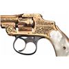 Image 2 : Scarce Factory Engraved Gold Plated Inscribed Smith & Wesson 1st Model Safety Hammerless Double Acti