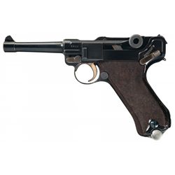 Scarce and Desirable Pre-World War II Luftwaffe "S" Code Krieghoff Luger Pistol with Matching Magazi