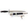 Image 1 : Scarce Nazi Postal Protection (Postschutz) Dagger with Chain Hanger