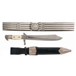 Rare Technical Emergency Corps Hewer with Scabbard Belt Hanger and Belt