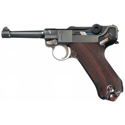 Exceptional and Rare Mauser "American Eagle" Luger with A. F. Stoeger Markings