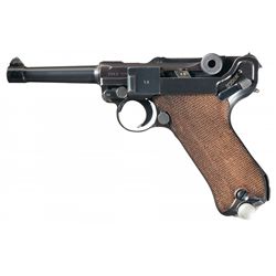 Excellent World War II Nazi 1939 Dated S/42 Code Luger Semi-Automatic Pistol Rig with 1939 Dated Hol