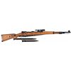 Image 1 : Outstanding World War II K98 Mauser Sniper Rifle with Bayonet and  Original Scope Can