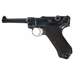 Excellent DWM 1916 Dated Luger Semi-Automatic Pistol with Two Matching Magazines
