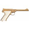 Image 2 : Magnificent Special Factory Engraved and Gold Finished Colt Woodsman Semi-Automatic Target Pistol wi