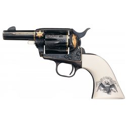 Factory Engraved Gold Inlaid Limited Edition Third Generation Colt Sheriff's Model Single Action Arm