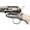 Image 2 : Attractive D.W. Harris Engraved Antique Colt Single Action Army Revolver with Gold Highlights and Iv